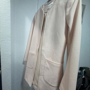 H&M Cream Textured Women's Blazer